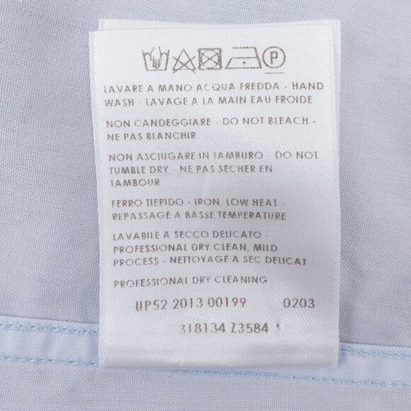 Gucci Classic Dress Shirt Embroidery Men's 15.5 Light Blue - Picture 10 of 10